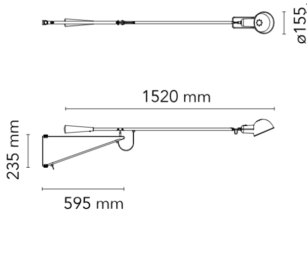 Flos 265 Small, design Paolo Rizzatto, 1973