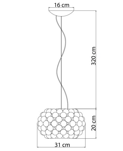 Foscarini Caboche Plus Piccola - Sospensione, dimensioni