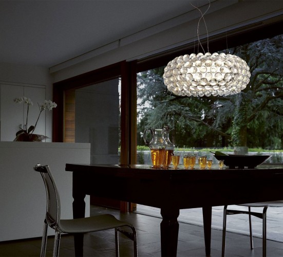 Foscarini Caboche Plus Grande - Sospensione, trasparente