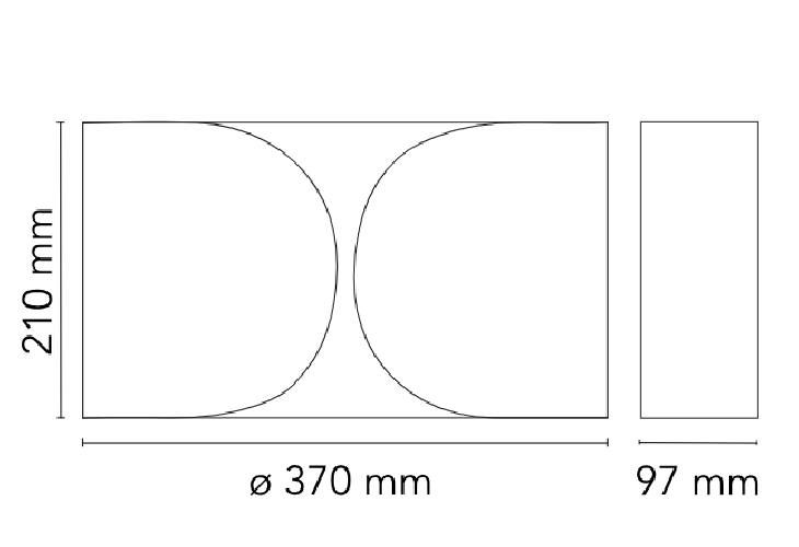 Flos Foglio, design Tobia Scarpa, 1966, dimensioni