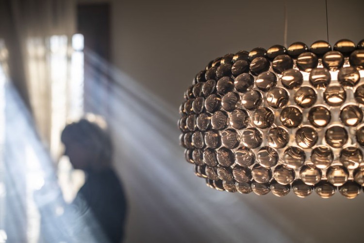 Foscarini Caboche Plus Media On-Off - Sospensione, grigia