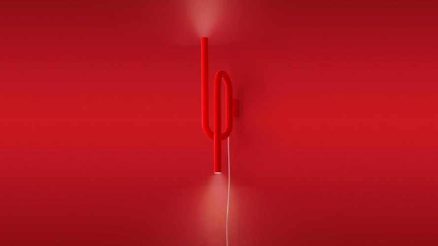 Foscarini Lampada Tobia - Parete, arancio (rappresentata è la variante con presa elettrica)