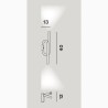 Foscarini Lampada Tobia - Parete, dimensioni