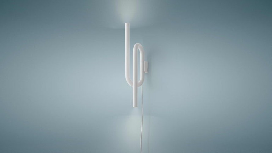 Foscarini Lampada Tobia con alimentazione a cavo esterno - Parete, bianca