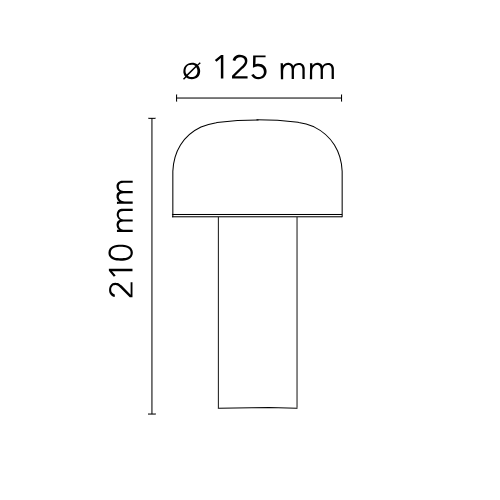 Flos Bellhop Battery, Dimensioni