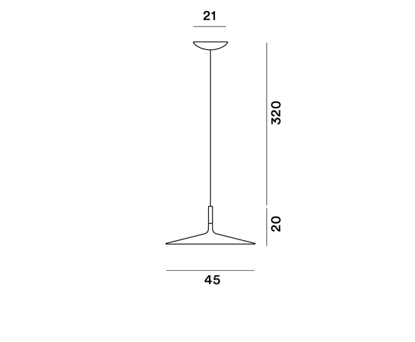 Foscarini Aplomb Large - Sospensione, dimensioni