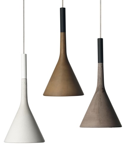 Foscarini Aplomb - Sospensione; bianca, marrone, grigio cemento