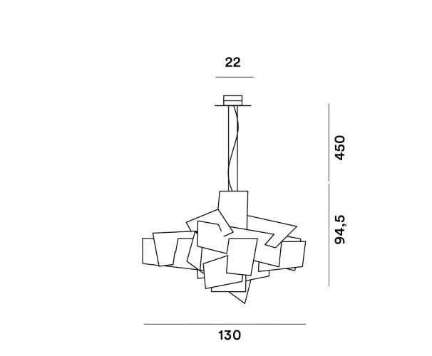 Foscarini Big Bang - Sospensione, dimensioni