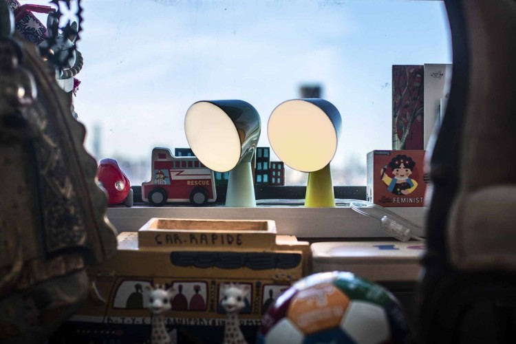 Foscarini Binic - Tavolo, gialla e verde acqua