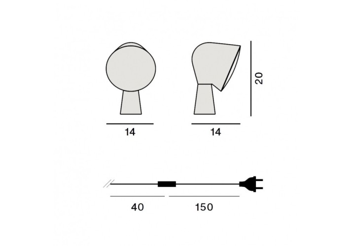 Foscarini Binic - Tavolo, dimensioni