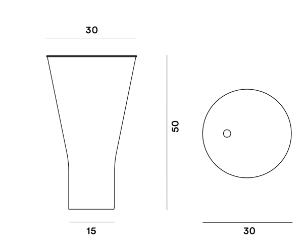 Foscarini Soffio - Tavolo, dimensioni