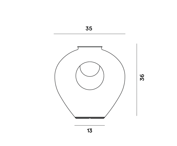 Foscarini Madre - Tavolo, dimensioni