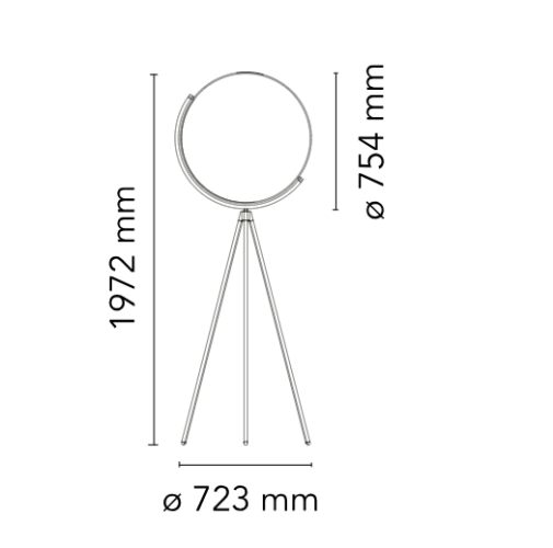 Flos Superloon, Dimensioni