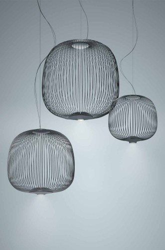 Foscarini Spokes 2 Midi, grafite in composizione con altre Spokes
