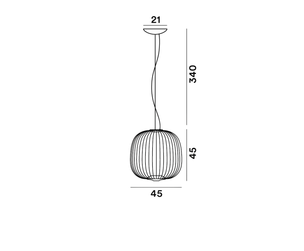 Foscarini Spokes 2 Midi, dimensioni