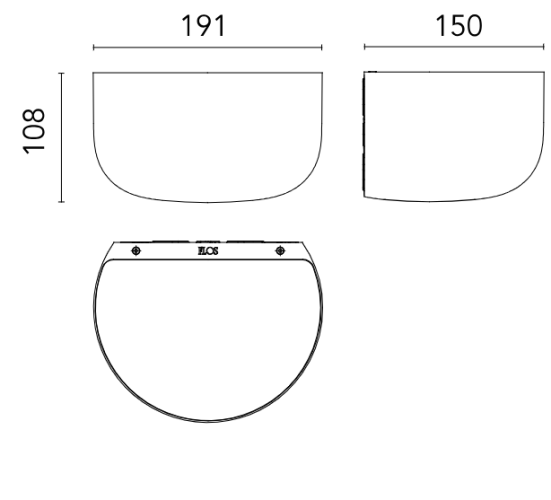 Flos Bellhop Wall Up, dimensioni