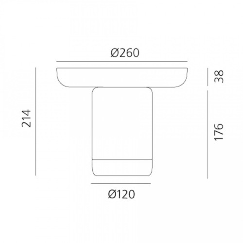 Artemide Bontà con Piatto, dimensioni