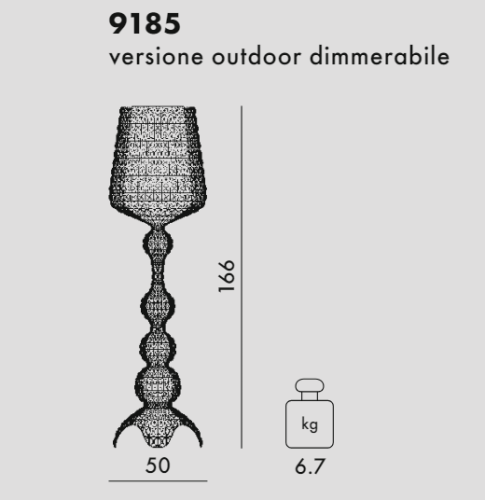 Kartell Kabuki Outdoor, Dimensioni