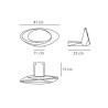 Artemide Cabildo Led - Parete, dimensioni
