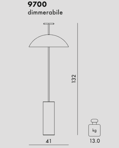 Kartell Geen-a, Dimensioni