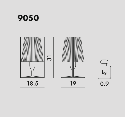 Kartell Take, Dimensioni