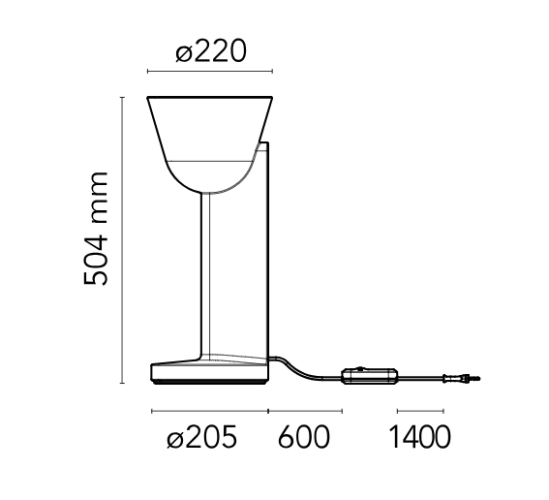 Flos Céramique Up, Dimensioni