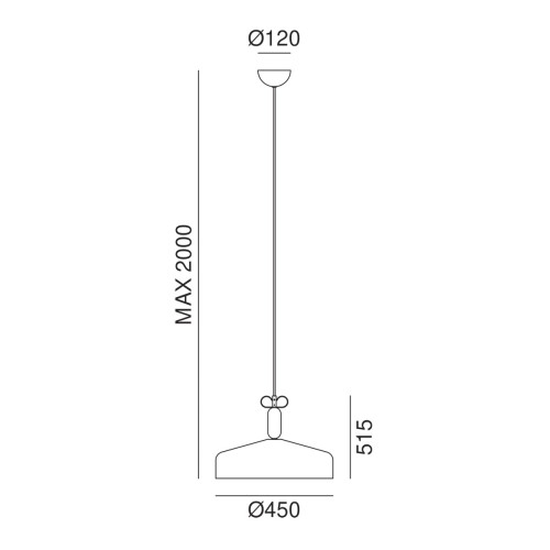Il Fanale Bon Ton sospensione 45cm dimensioni