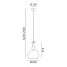 Il Fanale Bon Ton N1 ø35cm Suspension, Dimensioni