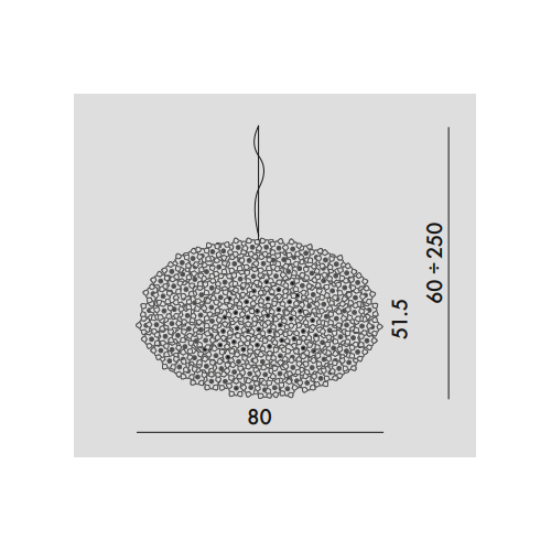 Kartell Bloom Sospensione Big, dimensioni