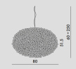 Kartell Bloom Sospensione Big, dimensioni