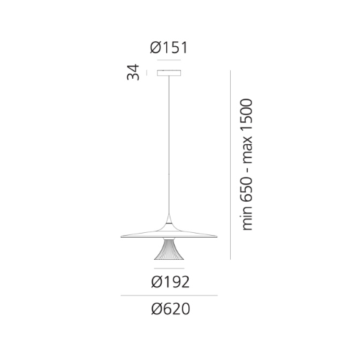 Artemide Ipno, dimensioni