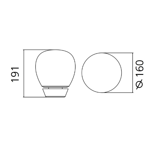 Artemide Empatia, tavolo. Dimensioni