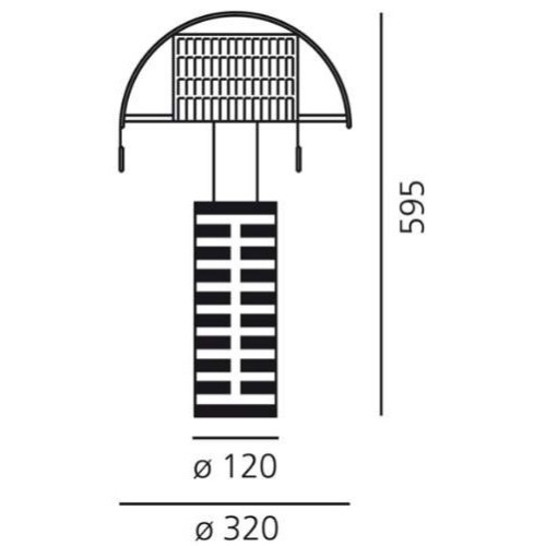 Artemide, Shogun. Dimensioni.