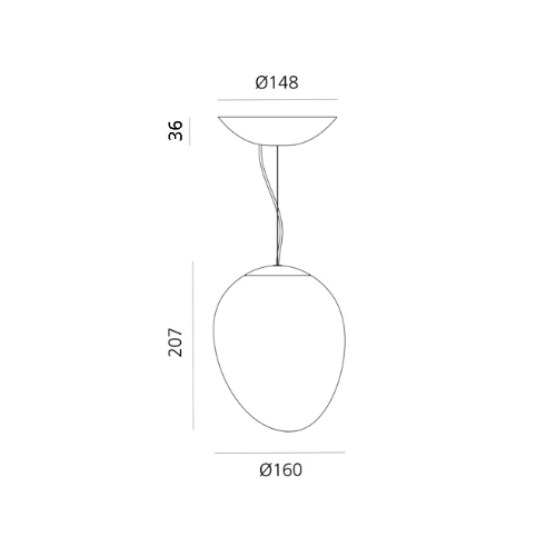 Artemide Stellar Nebula, sospensione; dimensioni