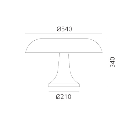 Artemide Nesso, dimensioni
