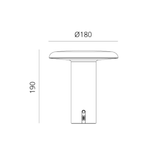 Artemide Takku; dimensioni