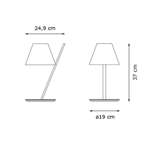 Artemide La Petite, tavolo; dimensioni