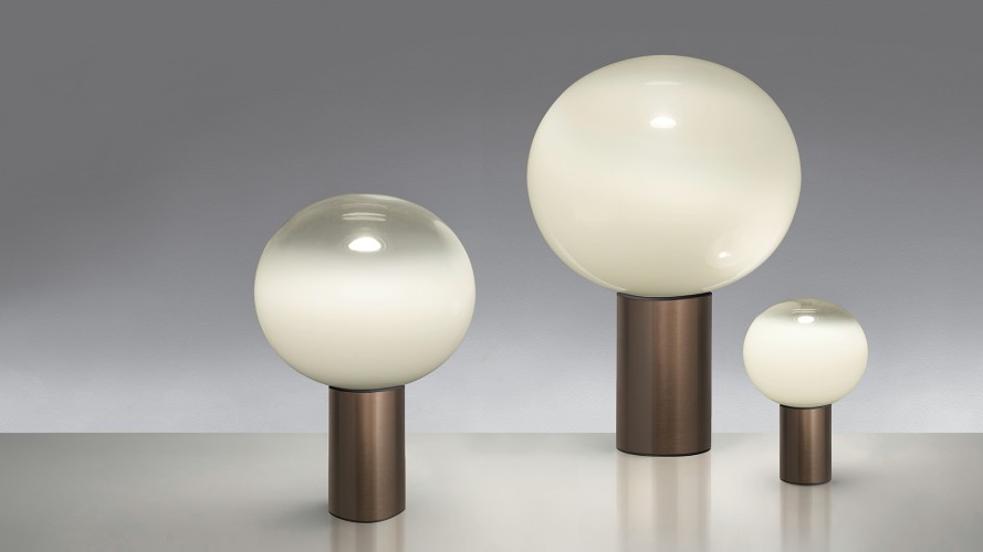 Artemide Laguna 16, tavolo; variazioni bronzo