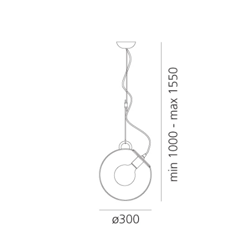 Artemide Miconos, sospensione; dimensioni