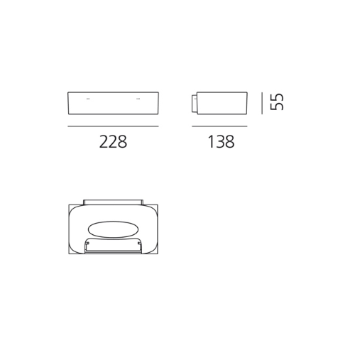 Artemide Melete LED; dimensioni