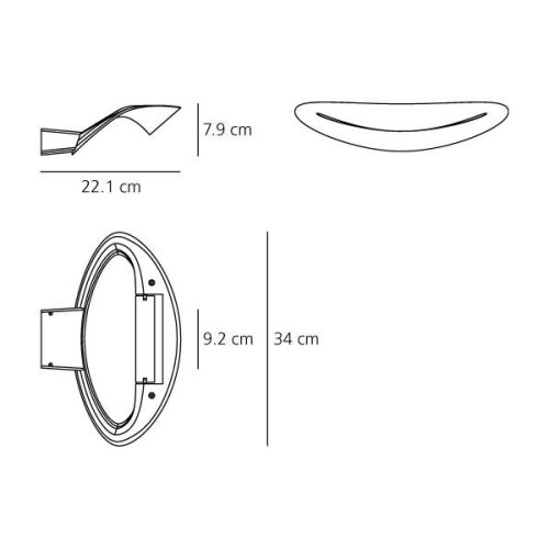 Artemide Mesmeri Led; dimensioni