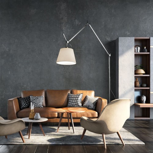 Artemide Tolomeo Mega Floor ON-OFF, alluminio/raso