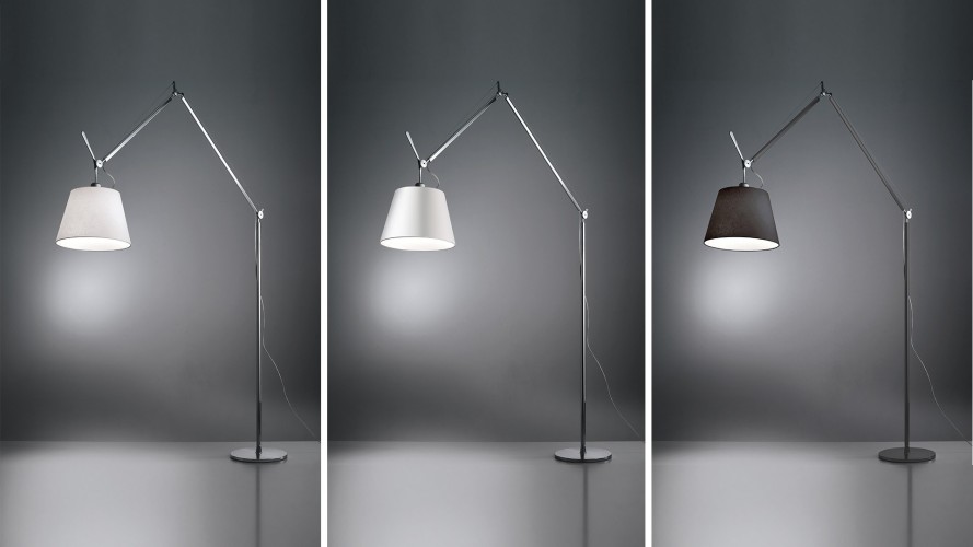 Artemide Tolomeo Mega Floor ON-OFF, alluminio/raso; varianti