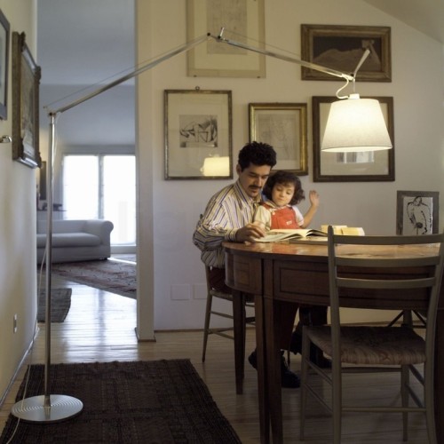 Artemide Tolomeo Mega Floor Dimmer - alluminio/raso