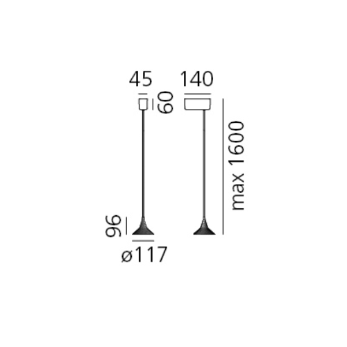 Artemide Unterlinden, dimensioni