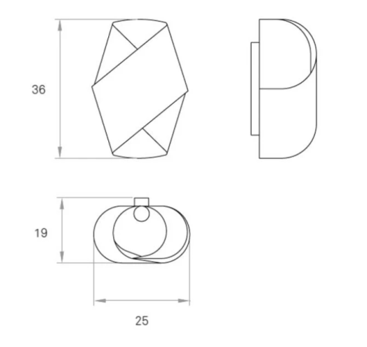 LZF Orbit Wall - Brown; dimensioni